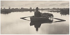 Rowing Home the Schoof-Stuff, Peter Henry Emerson  British, born Cuba, Platinum print from glass negative