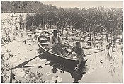 Gathering Water-Lilies, Peter Henry Emerson  British, born Cuba, Platinum print from glass negative