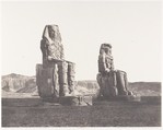 Gournah (Thèbes), Colosses (Celui de Droite, Dit de Memnon), Félix Teynard  French, Salted paper print from paper negative