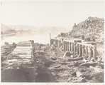 Ile de Fîleh (Philæ), Vue Génèrale Prise du Point I, Sur La Plateforme du Pylône, Félix Teynard French, Salted paper print from paper negative