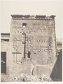 Ile de Fîleh (Philæ), Deuxième Pylône - Partie Orientale Vue de la Plateforme Inférieure du Premier Pylône, du Point G, Félix Teynard French, Salted paper print from paper negative