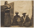 Egyptian Musicians (Rabawí) and Almée, Ernest Benecke French, Salted paper print from paper negative