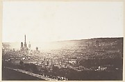 Vue générale de Rouen, Edmond Bacot French, Salted paper print from glass negative