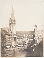 Rue des Petits Murs, Caen, Edmond Bacot French, Salted paper print from glass negative