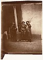 [The Artist, His Mother, and Friends in Fishing Garb], Olympe Aguado de las Marismas  French, Albumen silver print from glass negative