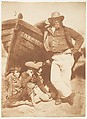 Newhaven Fisherman with Two Boys, Hill and Adamson  British, Scottish, Salted paper print from paper negative