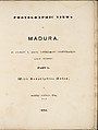 Photographic Views in Madura, Part I, Linnaeus Tripe (British, Devonport (Plymouth Dock) 1822–1902 Devonport), Albumen silver prints from paper negatives