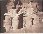 Abo-Sembil, Grand Spéos, Statues Colossales vues de Face (Parte Inférieure), Félix Teynard (French, 1817–1892), Salted paper print from paper negative