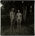 A husband and wife in the woods at a nudist camp, N.J., Diane Arbus American, Gelatin silver print