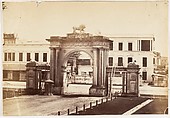 [N.E. Gate of Government House, Calcutta], John Constantine Stanley (British, 1837–1878), Albumen silver print