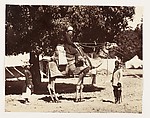 [J.C.S. on a Riding Camel], Unknown, Albumen silver print