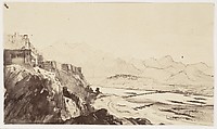 [Attock on the Indus River- From a Drawing], Unknown, Albumen silver print