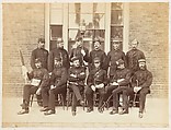 [Officers at the School of Military Engineering, Chatham], Photo School, S. M. E., Chatham, Albumen silver print
