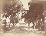 [Avenue, Mess and Capt. Hill's House], Captain R. B. Hill  British, Albumen silver print