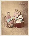 Filles de Sootchow (Suzhou Girls), Unknown, Albumen silver print from glass negative with applied color