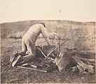 Jack Gralloching a Stag, Horatio Ross British, born Scotland, Salted paper print