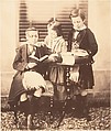 [Colin and Horatio Ross Reading with Jessie Macrae], Horatio Ross  British, born Scotland, Albumen silver print