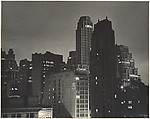View from the Hotel Algonquin, New York, at Night, Ilse Bing  German, Gelatin silver print