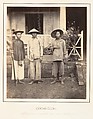 Prisonniers conduits par un Mata, Cochinchine, Emile Gsell French, Albumen silver print from glass negative