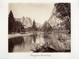 Looking Down Yosemite Valley, Carleton E. Watkins American, Albumen silver print from glass negative