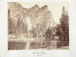 The Three Brothers, Yosemite, Carleton E. Watkins  American, Albumen silver print from glass negative