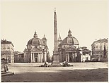 Piazza del Popolo, Eugène Constant French, active Italy, Albumen print from glass negative