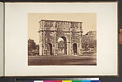 Arco di Constantino, Eugène Constant French, active Italy, Albumen print from glass negative