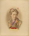 [Young Japanese Woman], Suzuki Shin'ichi  Japanese, Albumen silver print from glass negative with applied color
