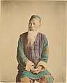Vieux mendiant, Raimund von Stillfried  Austrian, Albumen silver print from glass negative with applied color