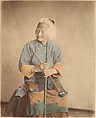 Vielle mendiant, Raimund von Stillfried  Austrian, Albumen silver print from glass negative with applied color