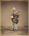 Street Minstrel, Gose, Suzuki Shin'ichi  Japanese, Albumen silver print from glass negative with applied color