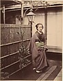 [Japanese Woman in Traditional Dress], Suzuki Shin'ichi  Japanese, Albumen silver print from glass negative with applied color