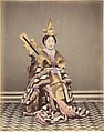 Osaki Kioto [illegible] dancer, Suzuki Shin'ichi  Japanese, Albumen silver print from glass negative with applied color