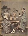 Florist, Suzuki Shin'ichi  Japanese, Albumen silver print from glass negative with applied color