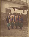 Soldats de la ligne, Unknown, Albumen silver print from glass negative with applied color
