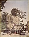 [Buddha Sculpture], Suzuki Shin'ichi  Japanese, Albumen silver print from glass negative with applied color