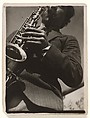 [Xanti Schawinsky with the New Saxophone], T. Lux Feininger  American, born Germany, Gelatin silver print