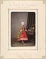 [Follett Family Album of Children Costumed for a Fancy Dress Ball], Owen Angel (British, ca. 1821–1909), Albumen silver prints from glass negatives with applied color
