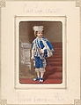 [Follett Family Album of Children Costumed for a Fancy Dress Ball], Owen Angel (British, ca. 1821–1909), Albumen silver prints from glass negatives with applied color