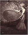 [Peasant Woman with Winnowing Basket], Unknown, Albumen silver print from glass negative