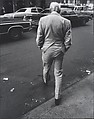 [Street Scene: Man in Pinstripe Suit, New York City], Leon Levinstein  American, Gelatin silver print