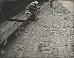 [Elderly Woman Seated on Bench, Central Park, New York City], Leon Levinstein  American, Gelatin silver print