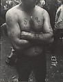 [Shirtless, Tattooed Man with Arms Folded, on Street, New York], Leon Levinstein  American, Gelatin silver print