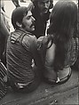 [Street Scene: Two Mustachioed Men Conversing with a Woman, New York City], Leon Levinstein  American, Gelatin silver print