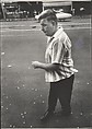 [Man Walking on Street in Short-Sleeved Striped Shirt , New York], Leon Levinstein  American, Gelatin silver print