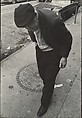 [Street Scene: Elderly Man in Dark Plaid Cap, New York City], Leon Levinstein  American, Gelatin silver print
