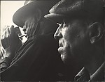 [Two Men, One Lighting a Cigarette, Massachusetts], Leon Levinstein  American, Gelatin silver print