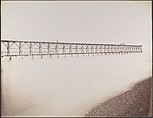 Tubular Jetty, Mouth of the Adour, Port of Bayonne, Louis Lafon  French, Albumen silver print from glass negative