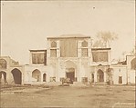 Outer Entrance to the King's Palace, Teheran, Luigi Pesce Italian, Salted paper print from paper negative
