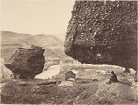 Hanging Rock, Foot of Echo Cañon, Andrew Joseph Russell American, Albumen silver print from glass negative